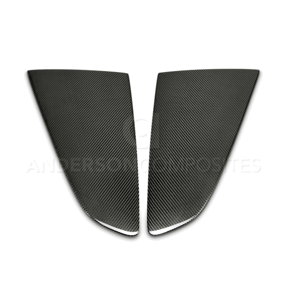 Anderson Composites Carbon Fiber Flat Side Window Louvers (2015-2023 Mustang) AC-WL15FDMU-F