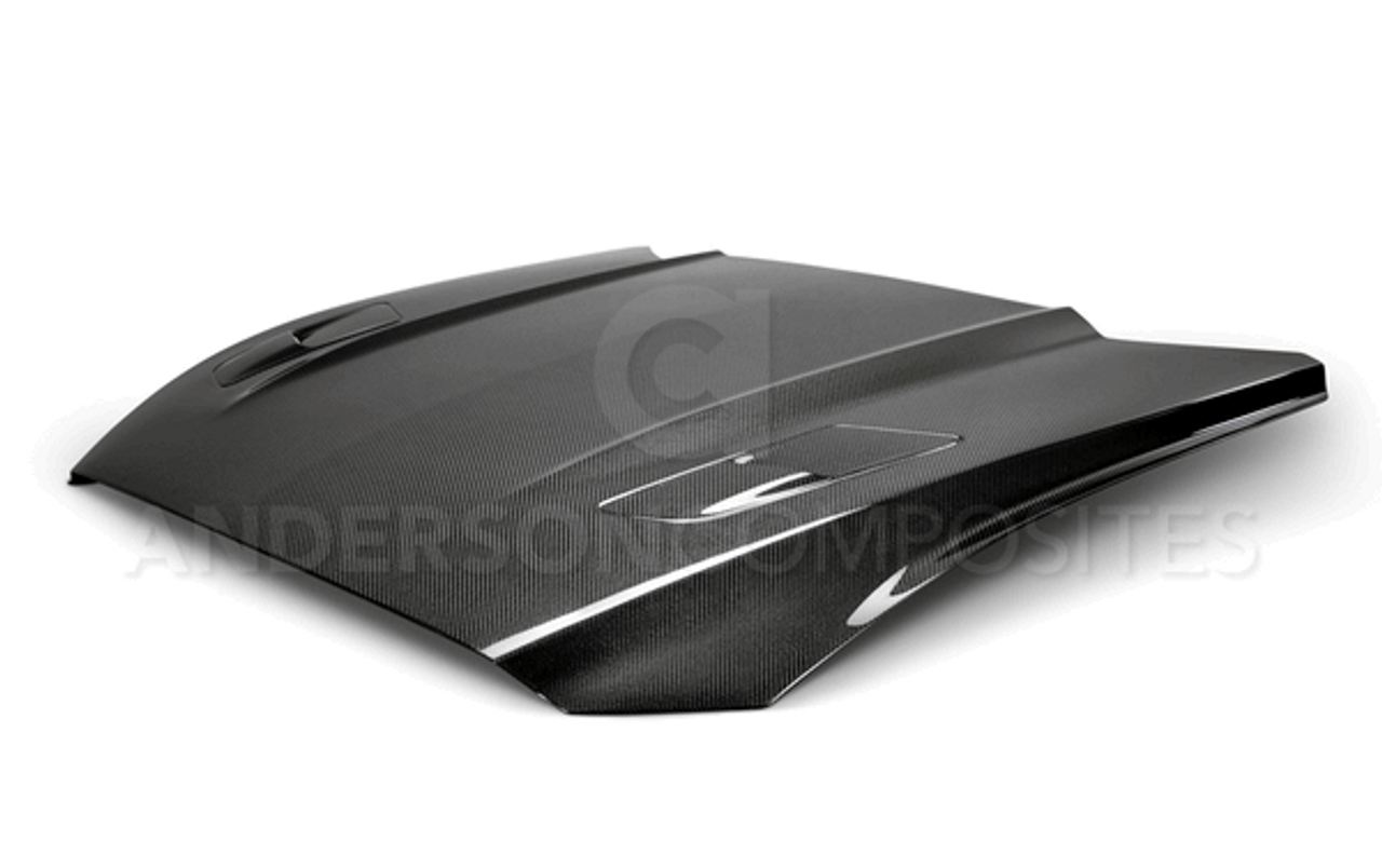Anderson Composites Type-OE Carbon Fiber Hood Double Sided (15-17 Mustang) AC-HD15FDMUGT-OE-DS