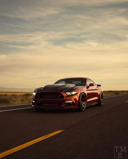 Anderson Composites 3" Double Sided Carbon Fiber Cowl Hood (15-17 Mustang) AC-HD15FDMU-CJ-DS