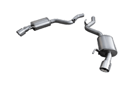 ARH Axleback Exhaust System Pure Thunder Mufflers SS Tips (2015-2023 Mustang 5.0L / 2024 Mustang 5.0L GT) MTC5-15212AXBK