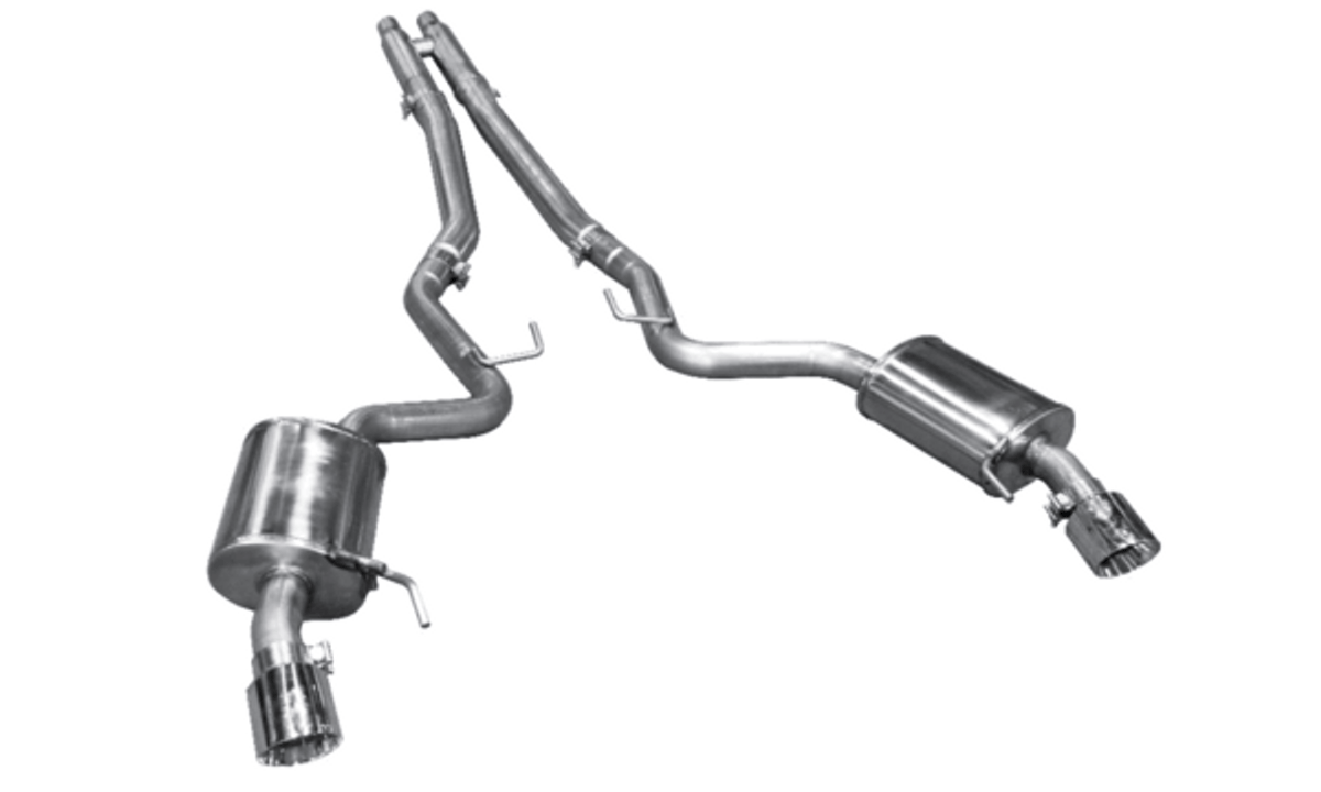 ARH Catback Exhaust System X-Pipe Pure Thunder Mufflers 4" SS Tips (2015-2023 Mustang GT / 2024 Mustang GT 5.0L) MTC5-15212CTXBK