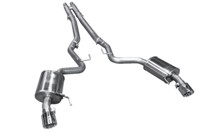 ARH Catback Exhaust System X-Pipe Pure Thunder Mufflers 4" SS Tips (2015-2023 Mustang GT / 2024 Mustang GT 5.0L) MTC5-15212CTXBK