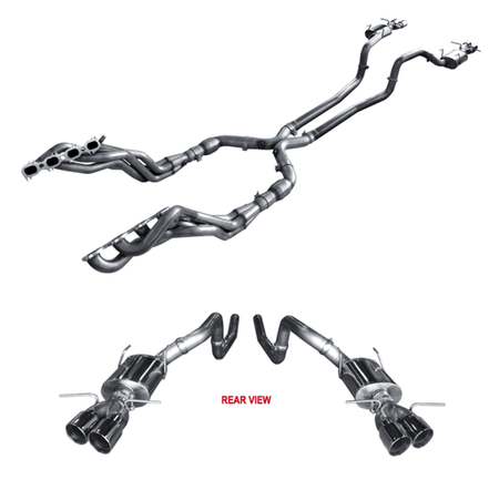 ARH Full Exhaust System 2" Header Off Road H-Pipe Quad Tip Mufflers (2013 - 2014 Shelby GT500) MTSH5-13200300FSHNC