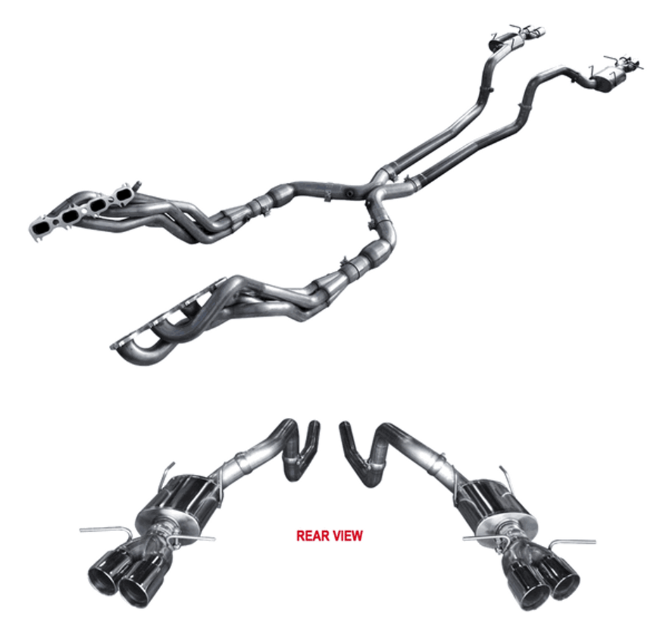 ARH Full Exhaust System 2" Header Off Road H-Pipe Quad Tip Mufflers (2013 - 2014 Shelby GT500) MTSH5-13200300FSHNC