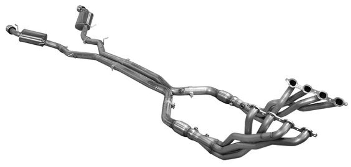 ARH Full Exhaust System 2" Headers Catted X-Pipe & Mufflers (2016+ Camaro) CAV8-16200300FSWC