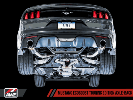 AWE Axleback Exhaust Touring Chrome Tips (2015-2017 Mustang Ecoboost / 2024 Mustang EcoBoost) 3015-32086