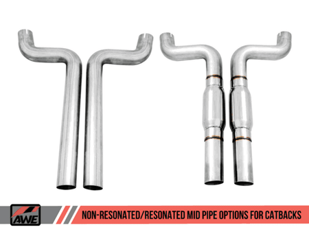 AWE Cat-Back Resonated Exhaust Touring Edition Quad Outlet Black Tips (16-18 Camaro Coupe SS Manual/ZL1) 3015-43114