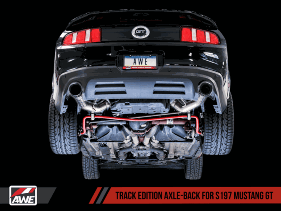 AWE Axleback Exhaust Track Exhaust Chrome Tips (11-14 Mustang GT/11-12 GT500) 3020-32040