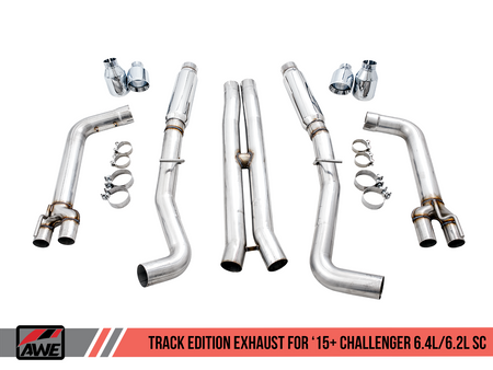 AWE Track Edition Exhaust Stock Tips (2015+ Challenger 6.4L/Hellcat & Demon 6.2L SC) 3015-11050