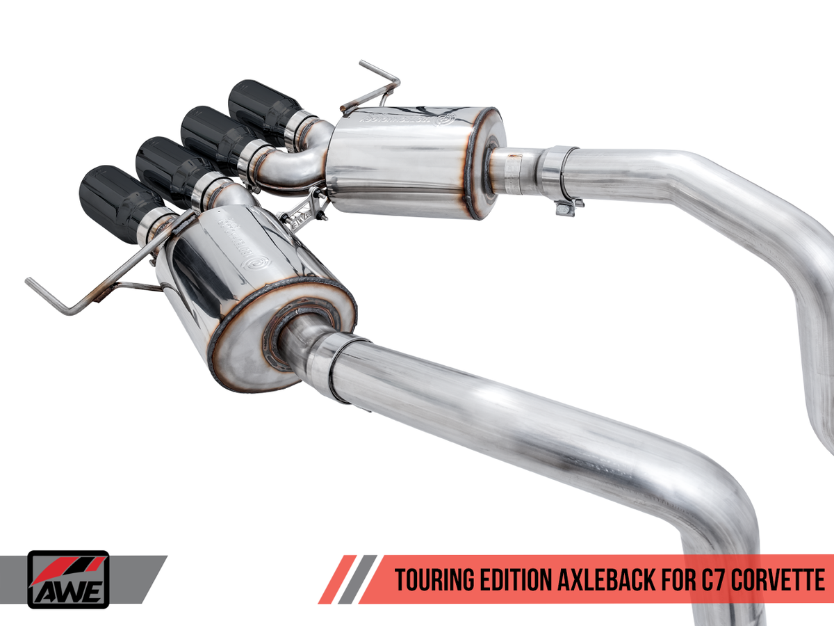 AWE Touring Edition Axleback Exhaust Black Tips (14-19 C7 Corvette) 3015-43143