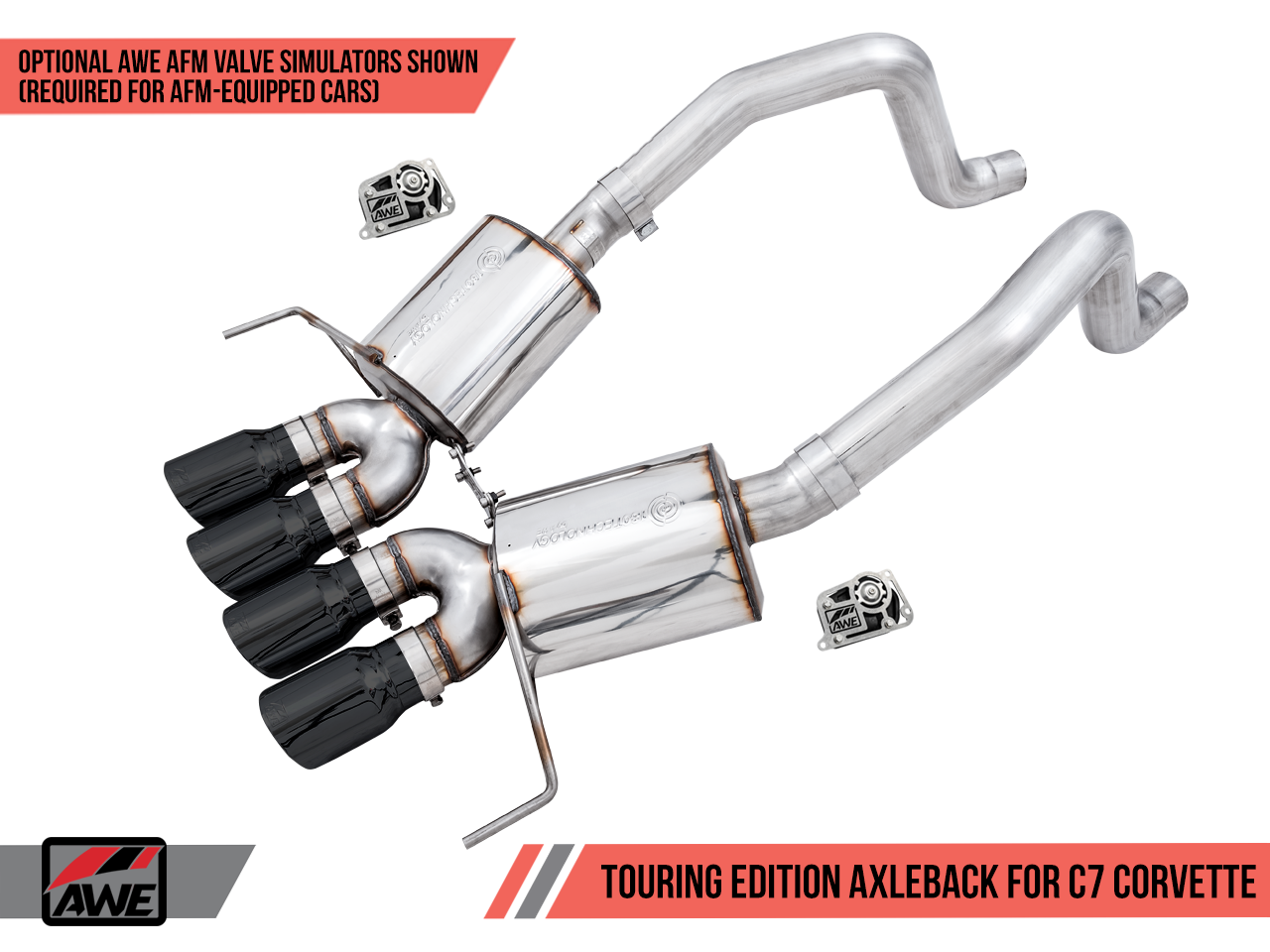 AWE Touring Edition Axleback Exhaust Chrome Tips (14-19 C7 Corvette) 3015-42133