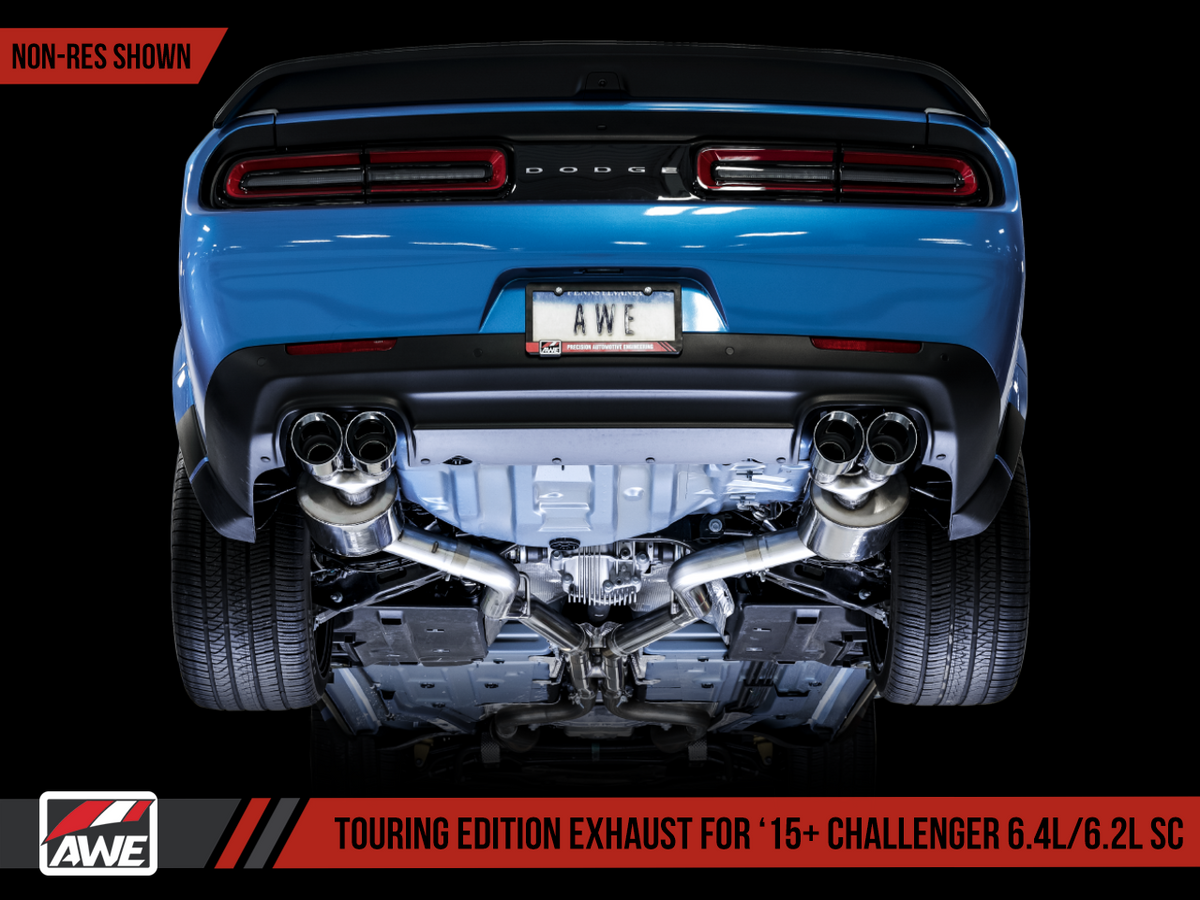 AWE Touring Edition Non Resonated Exhaust Stock Tips (2015+ Challenger 6.4L/Hellcat & Demon 6.2L SC) 3020-11028
