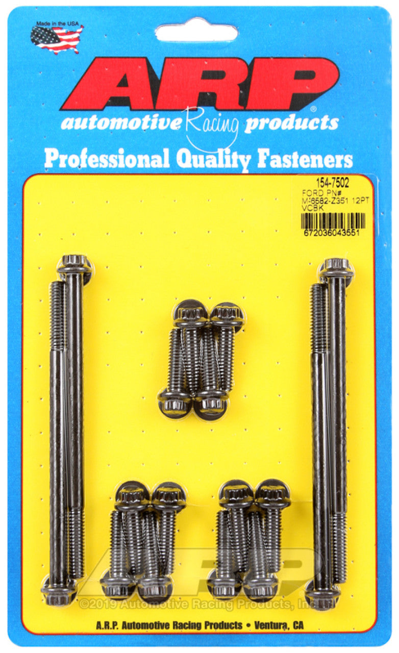 ARP Small Block Ford Valve Cover 12pt Bolt Kit (For P/N M-6582-Z351) - 154-7502