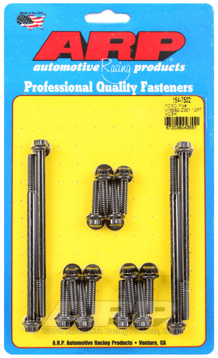 ARP Small Block Ford Valve Cover 12pt Bolt Kit (For P/N M-6582-Z351) - 154-7502