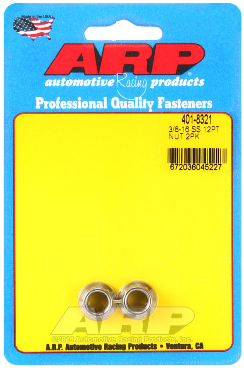 ARP 3/8-16 SS 12pt Nut Kit - 401-8321