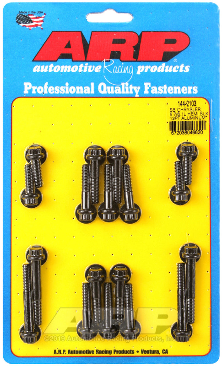 ARP Small Block Chrysler 5.7/6.1L Hemi 12pt Aluminum Intake Manifold Bolt Kit - 144-2103